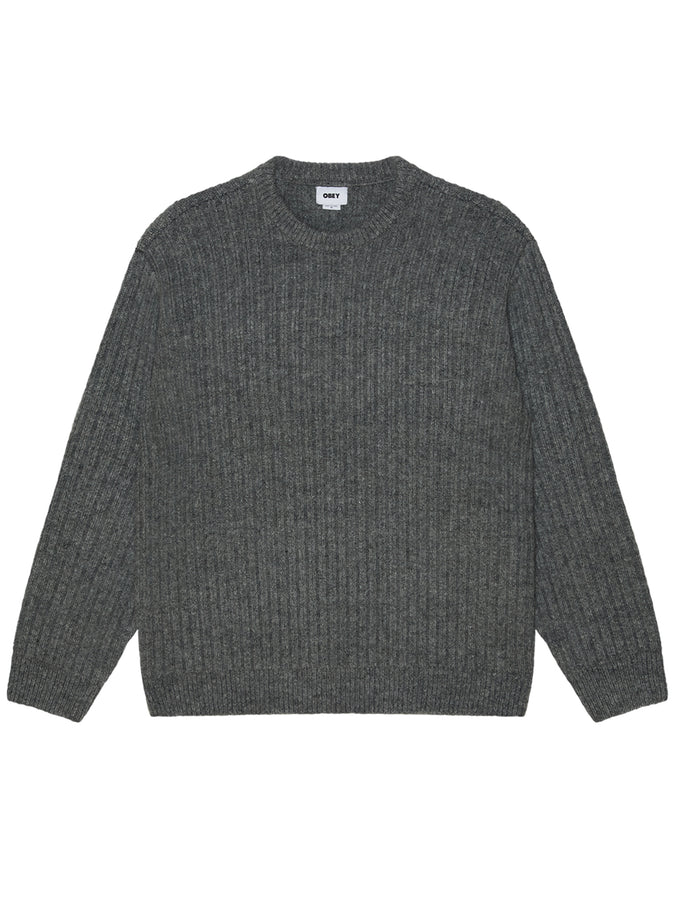 Obey Drex Sweater Fall 2026 | HEATHER CHARCOAL (HCH)