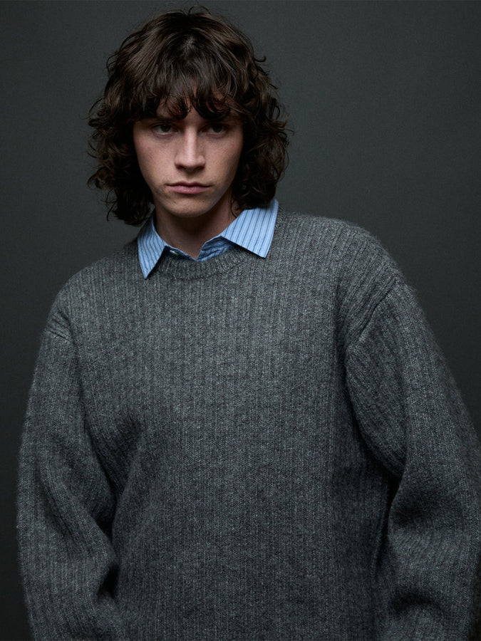 Obey Drex Sweater Fall 2026 | HEATHER CHARCOAL (HCH)