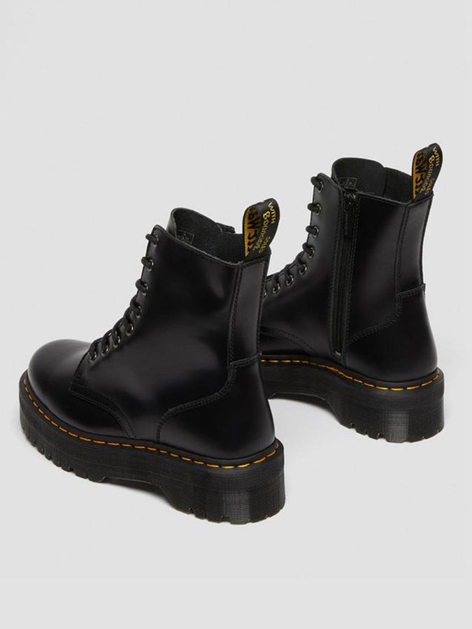 Dr.Martens Jadon Polished Smooth Black Boots | BLACK