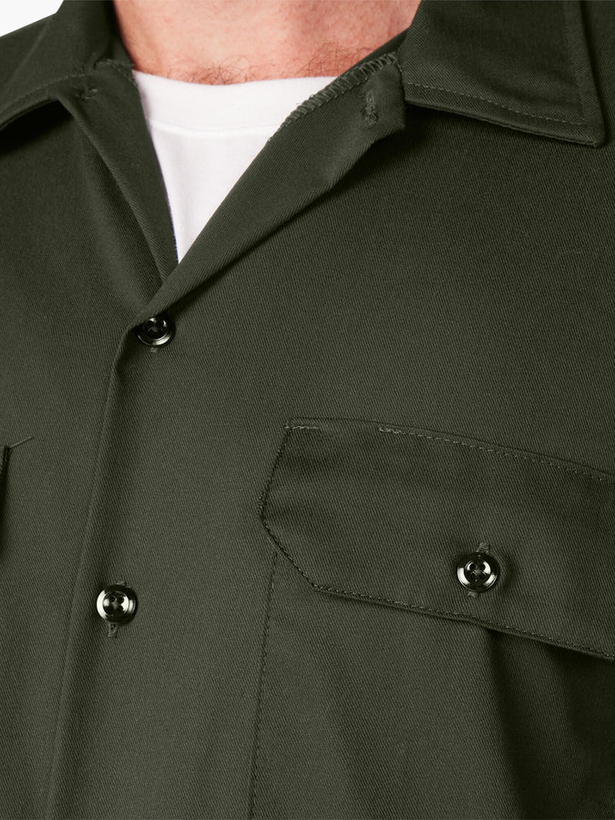 Dickies Twill Work Short Sleeve Buttondown Shirt | OLIVE GREEN (OG)