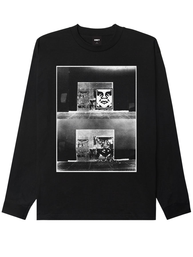 Obey Destroyed Icon Photo Long Sleeve T-Shirt Fall 2026 | BLACK (BLK)