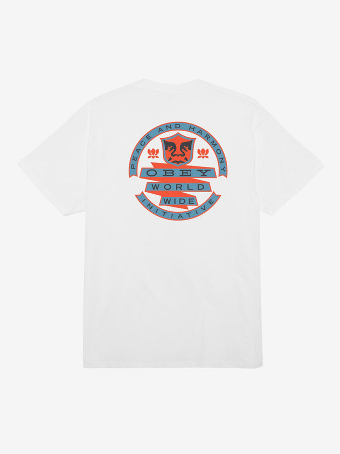 Obey Peace Initiative Short Sleeve T-Shirt Summer 2024 | WHITE (WHT)