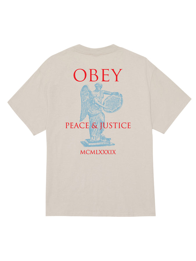 Obey Peace And Justice Statue T-Shirt Fall 2025 | SILVER GREY