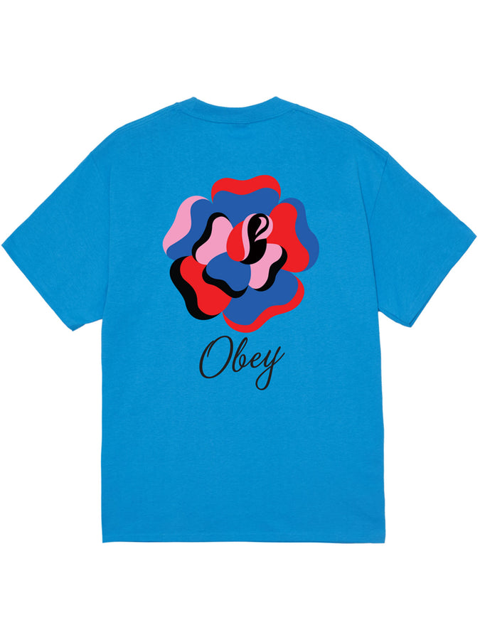 Obey Paper Rose T-Shirt Spring 2026 | AZURE BLUE (AZB)