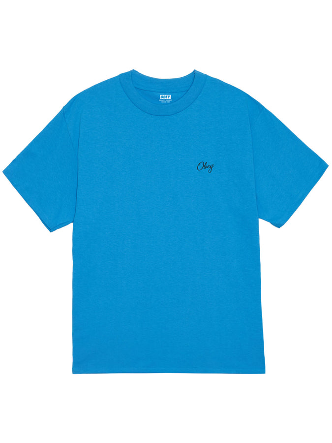 Obey Paper Rose T-Shirt Spring 2026 | AZURE BLUE (AZB)