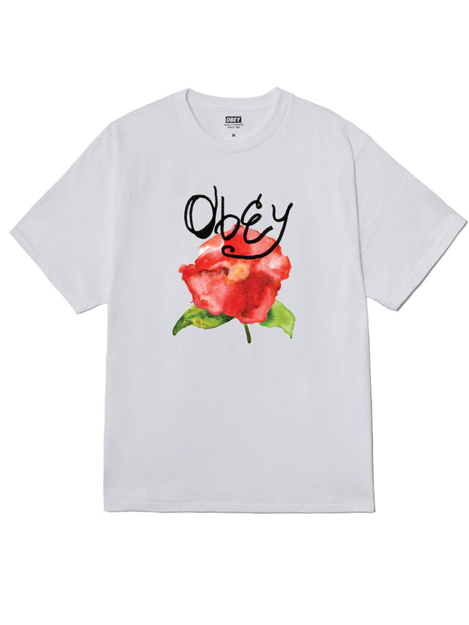 Obey Watercolor Poppy T-Shirt Summer 2026 | WHITE (WHT)