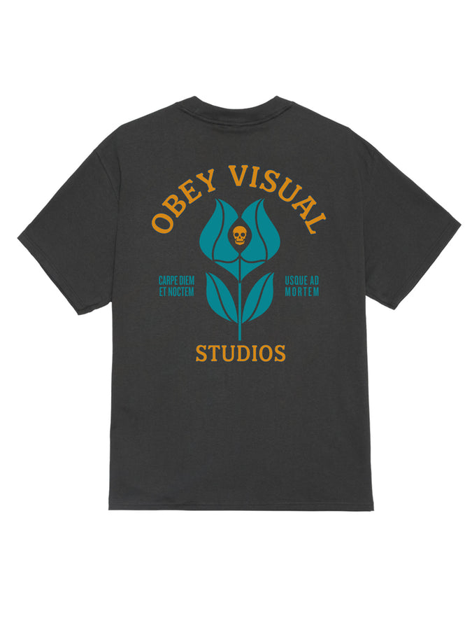 Obey Visual Studios Flower T-Shirt Summer 2026 | VINTAGE BLACK (VBL)