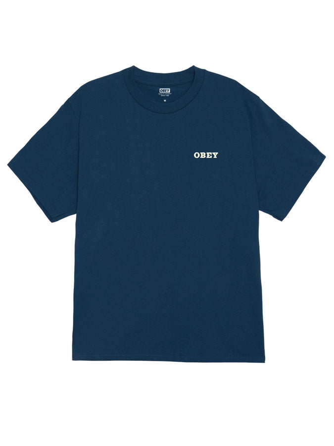Obey Savage Sounds Leopard T-Shirt Summer 2026 | HARBOR BLUE (HBU)