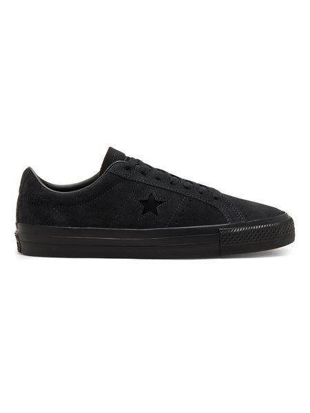 Converse One Star Pro Ox Black Suede Low Top Laces Sneaker Mens Size  166839C 