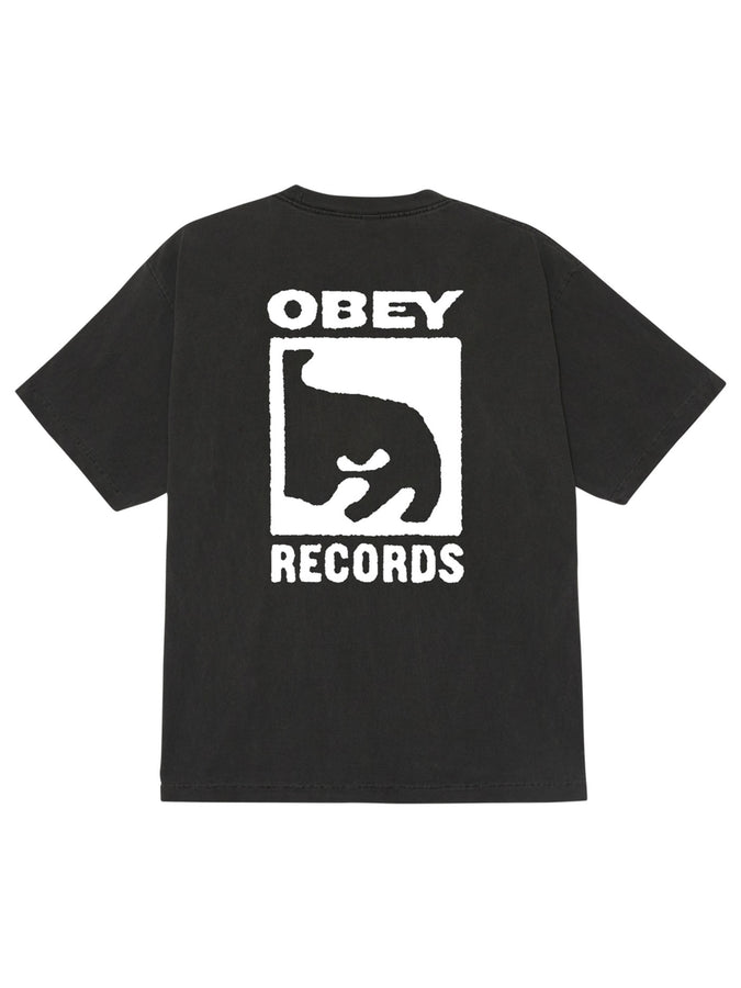 Obey Records Icon T-Shirt Spring 2026 | DUSTY BLACK (DBA)