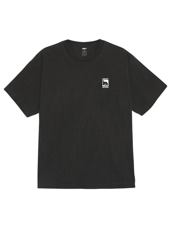 Obey Records Icon T-Shirt Spring 2026 | DUSTY BLACK (DBA)