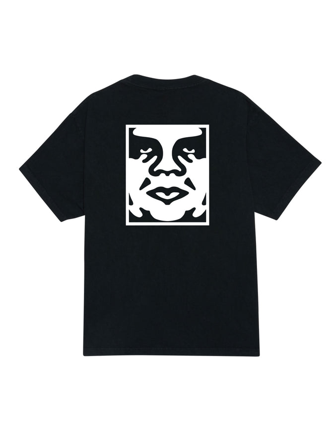 Obey Bold Icon Face T-Shirt Spring 2026 | PIGMENT DUSTY BLACK (DBA)