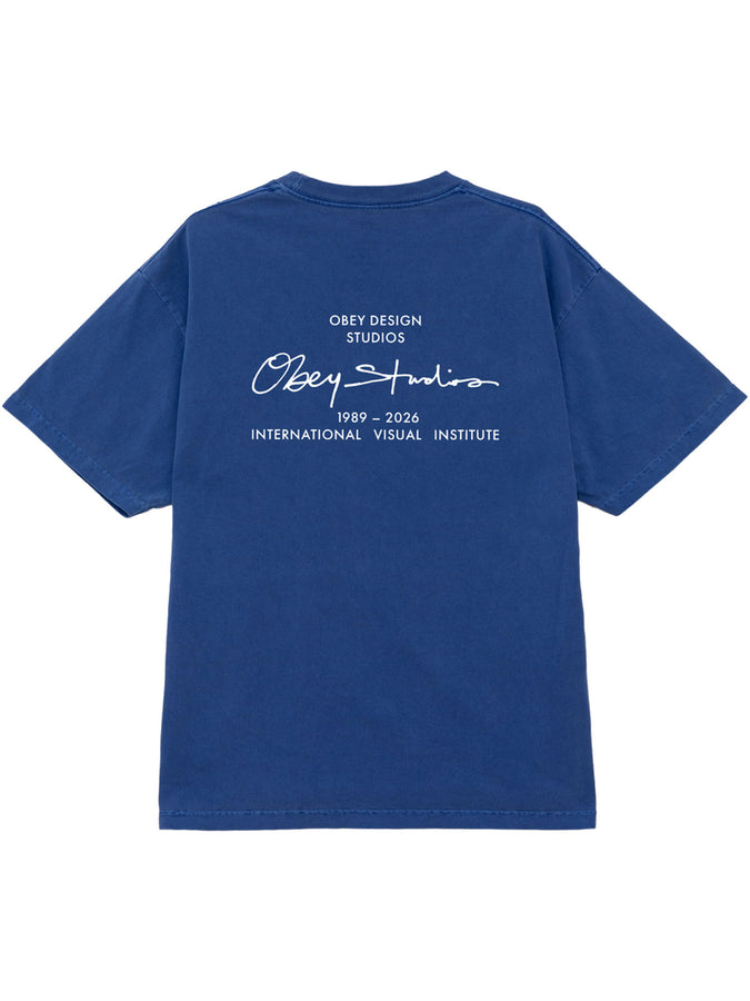 Obey Institue T-Shirt Spring 2026 | PIGMENT ELECTRIC INDIGO (EID)