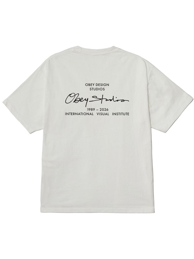 Obey Institue T-Shirt Spring 2026 | PIGMENT VINTAGE WHITE (VWH)