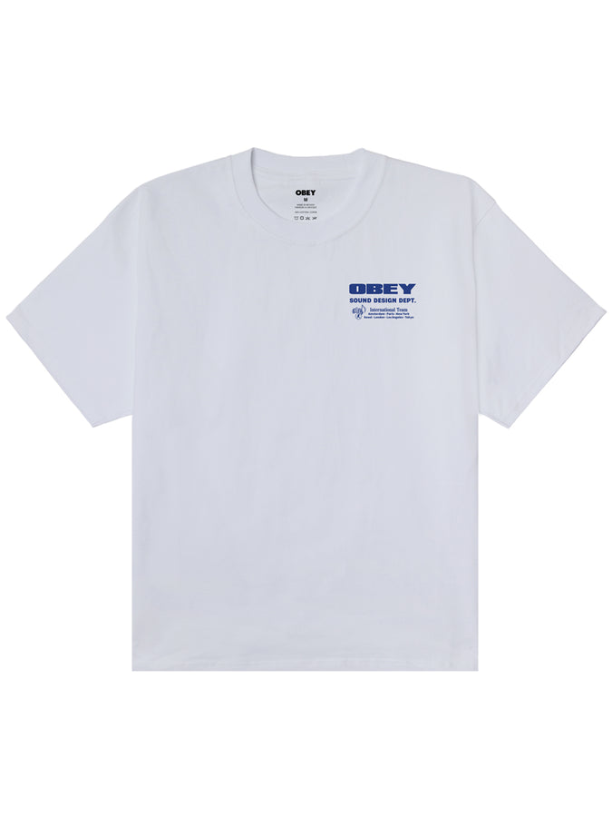 Obey Sound Design Dept. T-Shirt Spring 2026 | WHITE (WHT)