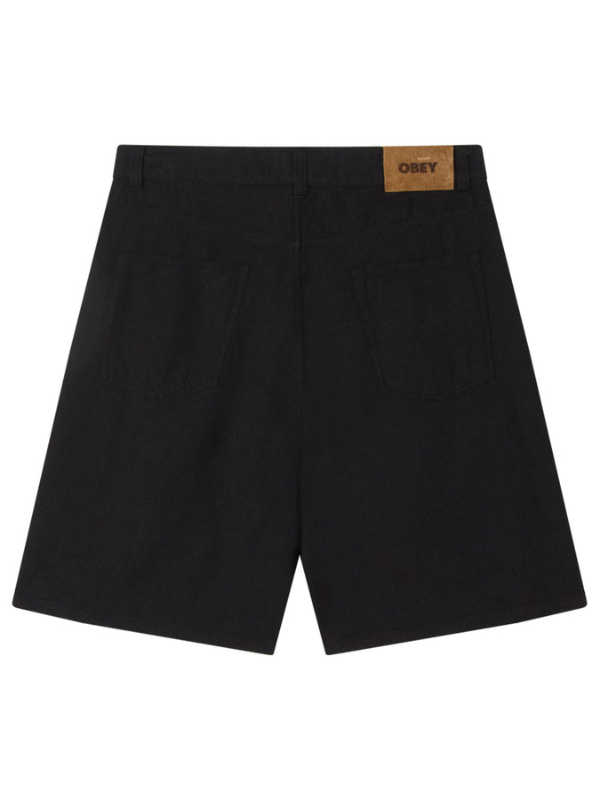 Obey Baggy Linen Devin Shorts Summer 2026 | BLACK (BLK)