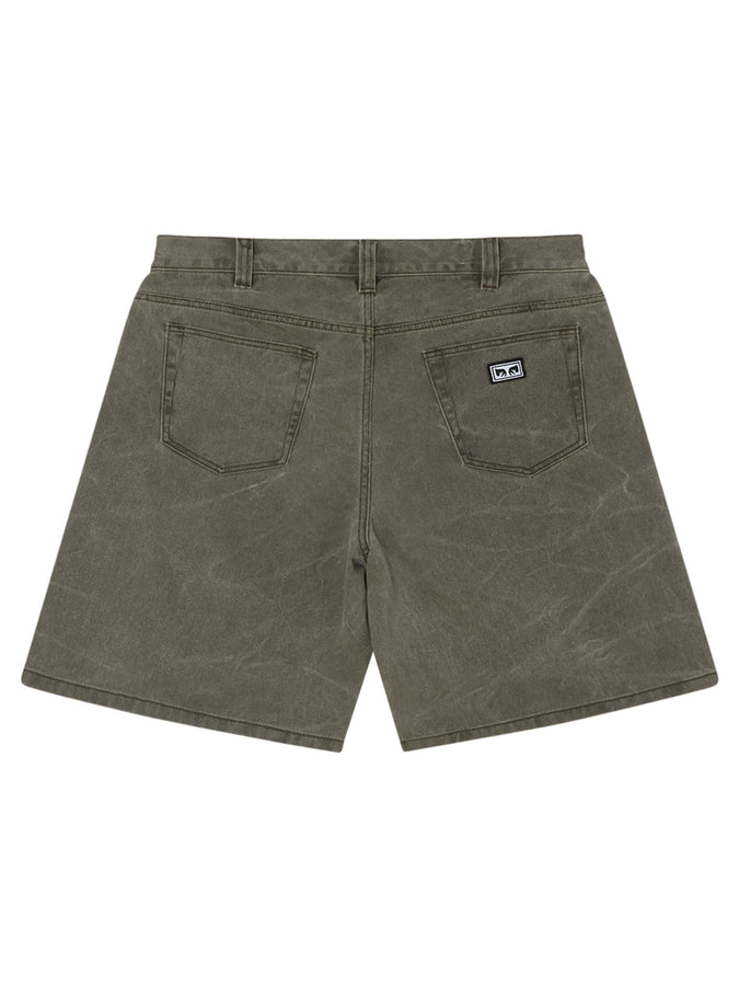 Obey Bigwig Baggy Denim Shorts Spring 2026 | BLACK WRINKLE WASH (BWA)