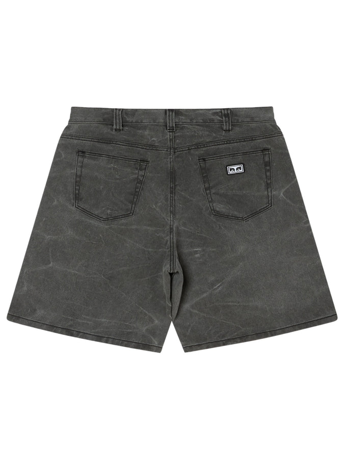 Obey Bigwig Baggy Denim Shorts Spring 2026 | BLACK OLIVE WRINKLE WASH (BOW)