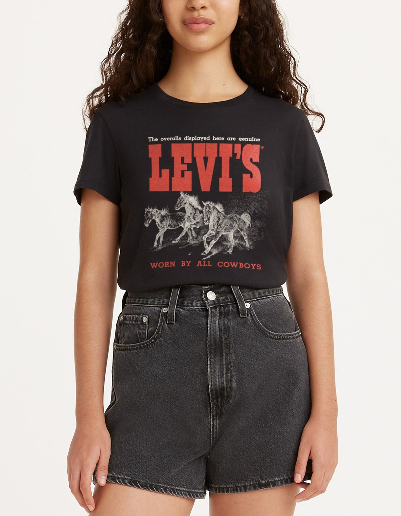 Levis The Perfect Tee Horse Trio Black T-Shirt Spring 2024