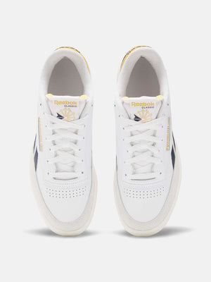 Reebok Club C 85 Twisted White/Navy/Gold Shoes Fall 2023