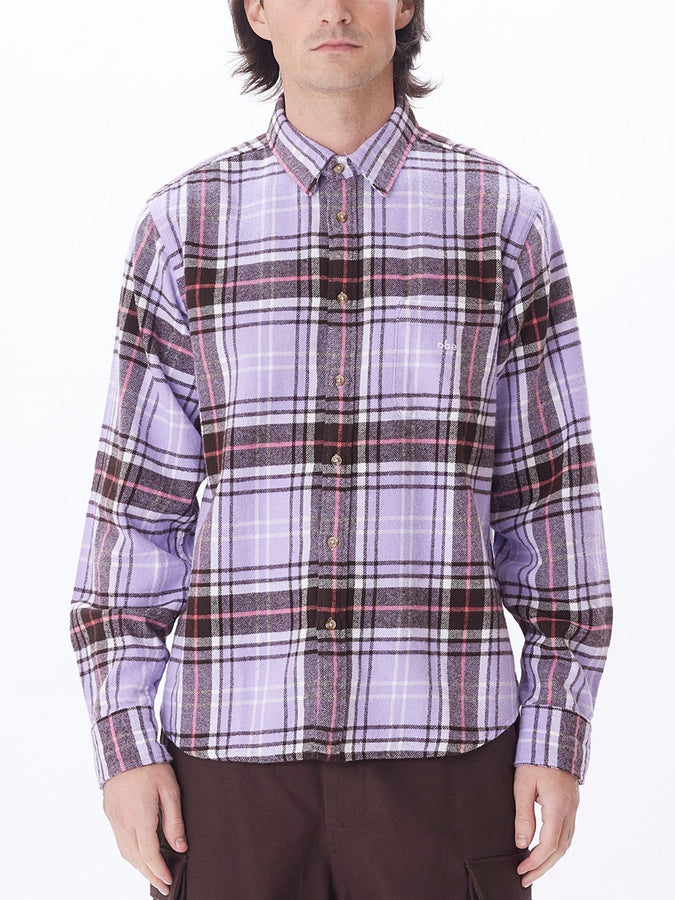 Obey Terrace Long Sleeve Buttondown Shirt Holiday 2023 | PURPLE ROSE MULTI (PUR)