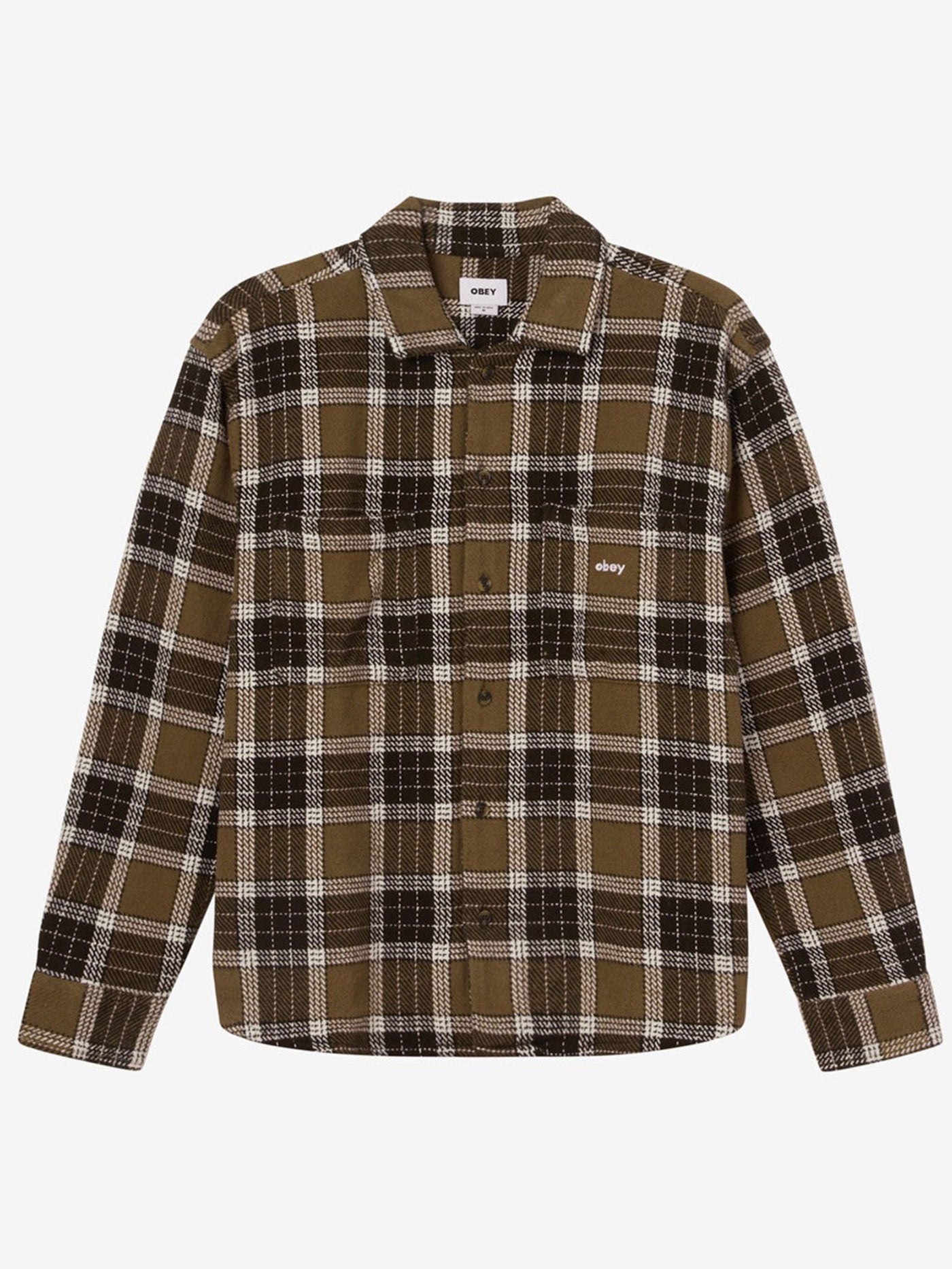 Obey Bigwig Picture Long Sleeve Buttondown Shirt Fall 2024