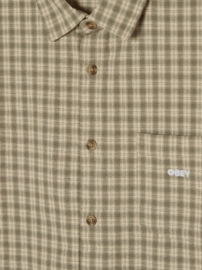 Obey Bigwig Axel Long Sleeves Buttondown Shirt Fall 2026 | VETIVER MULTI (VVR)