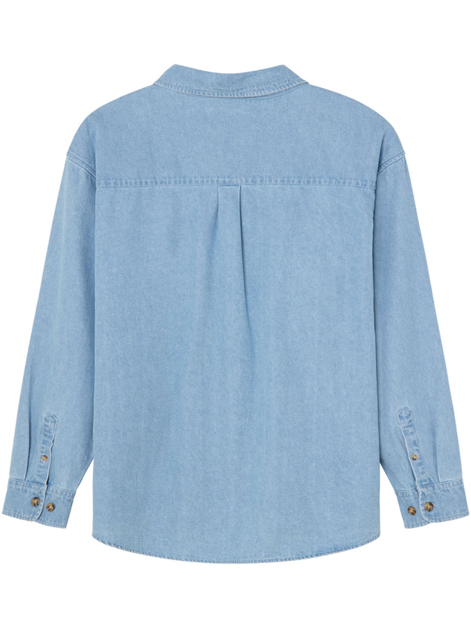 Obey Charlie Denim Long Sleeve Buttondown Shirt Fall 2026 | LIGHT INDIGO (LIN)