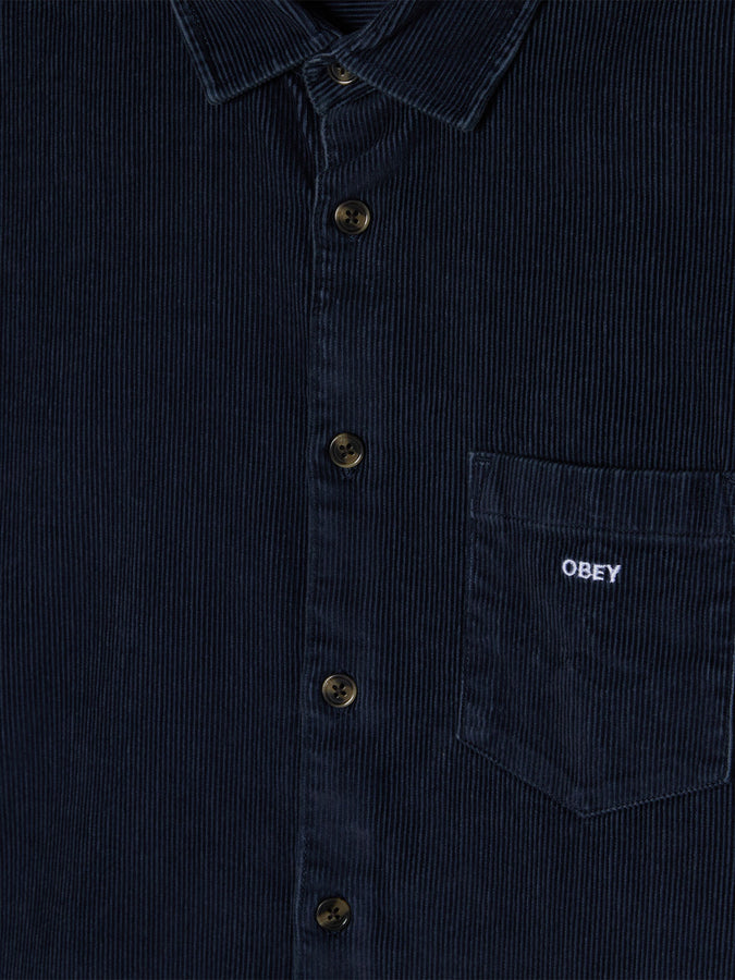 Obey Tommy Corduroy Long Sleeve Buttondown Shirt Fall 2026 | NIGHT SKY (NSK)