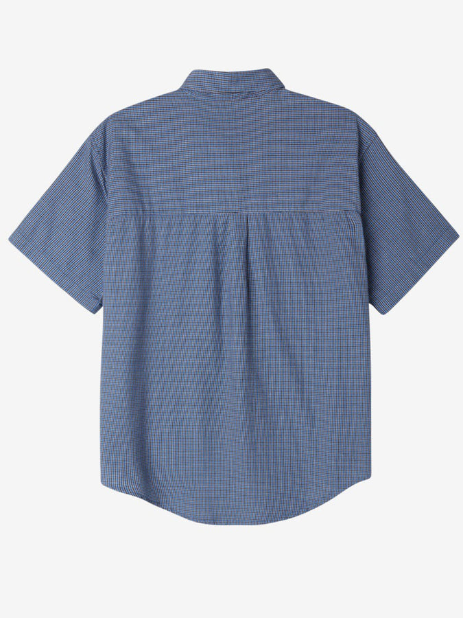 Obey Spring 2024 Bigwig Proof Short Sleeve Buttondown Shirt | CORONET BLUE MULTI (COE)