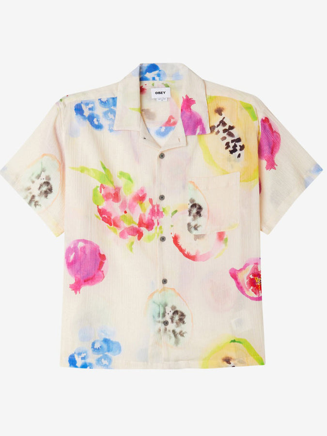 Obey Spring 2024 Soft Fruit Short Sleeve Buttondown Shirt | BLUSH MULTI (BLS) 