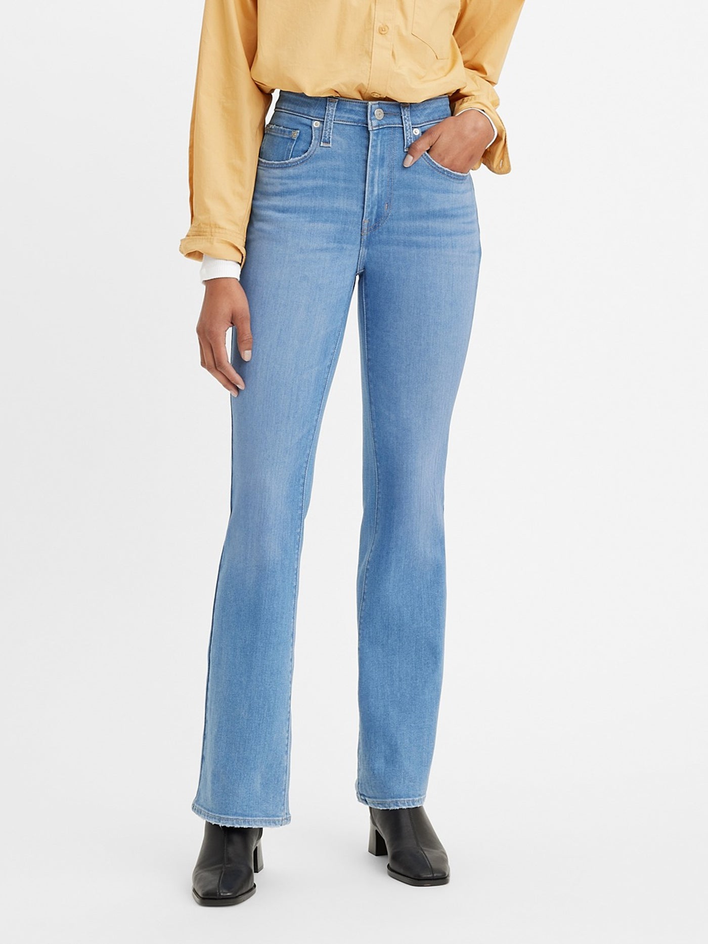 The Elle Low Rise Bootcut Jeans White