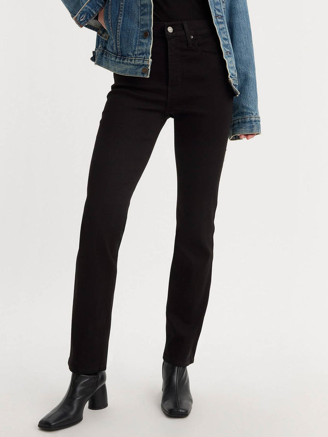 Levis 724 High Rise Straight Soft Black Jeans Fall 2024 | SOFT BLACK (0016)