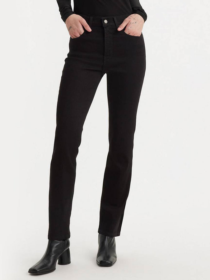 Levis 724 High Rise Straight Soft Black Jeans Fall 2024 | SOFT BLACK (0016)