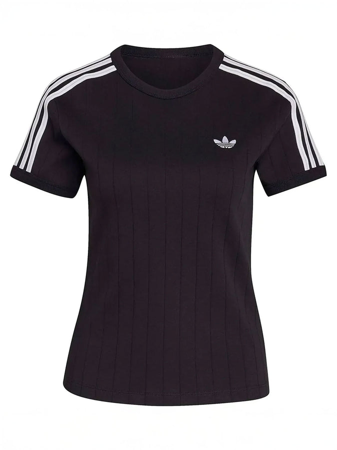 Adidas Pinstripe Black T-Shirt Fall 2026 | BLACK/WHITE