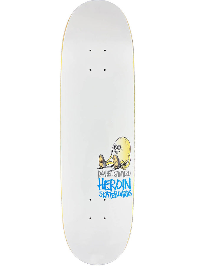 Heroin Daniel Shimizu Original Egg 8.5 Skateboard Deck | WHITE