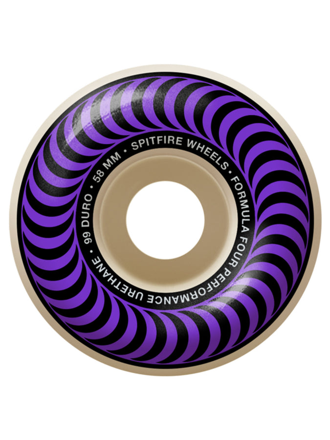 Spitfire F4 Classic 99DU 58mm Skateboard Wheels | NATURAL/PURPLE