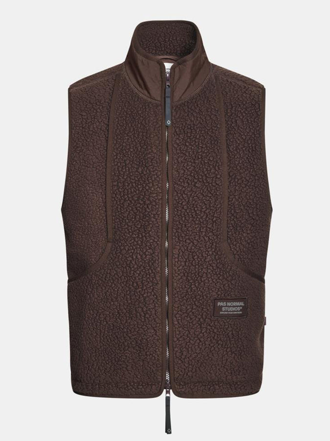 Pas Normal Studios Off-Race Pile Fleece Vest 2025 | LIGHT BROWN