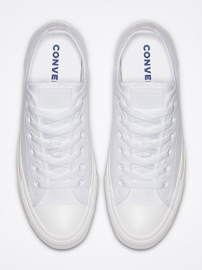 Converse Chuck Taylor All Star Mono Canvas Low White Shoes | WHITE MONO
