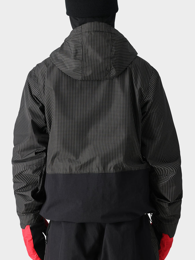 686 Ghost 2.5L Anorak Jacket Winter 2025 | BLK GRID CLRBLCK (BLCB)