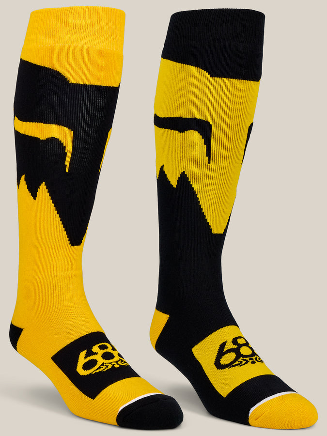 686 Snow Fox Racing Socks - 2 Pack | FOX YELLOW (FXYE)