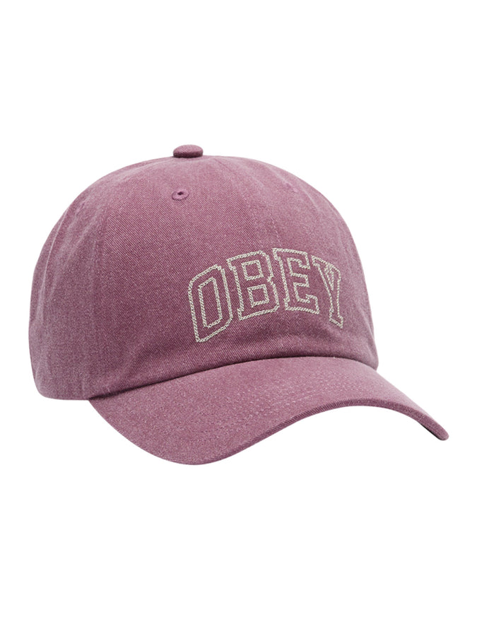 Obey Cross Stitch Collegiate Strapback Hat | WASHED BERRY (WHB)
