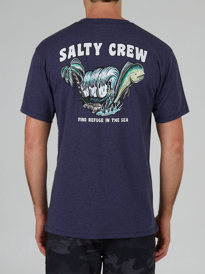 Salty Crew Shaka Premium T-Shirt Spring 2024 | NAVY HEATHER