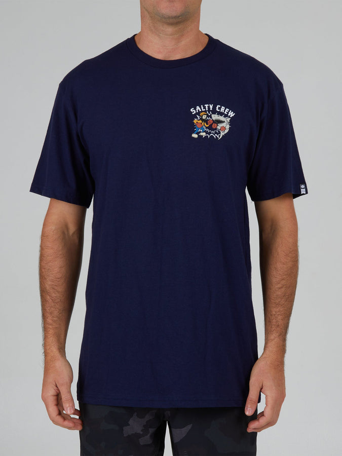 Salty Crew Fish Fight Classic T-Shirt Spring 2024 | NAVY