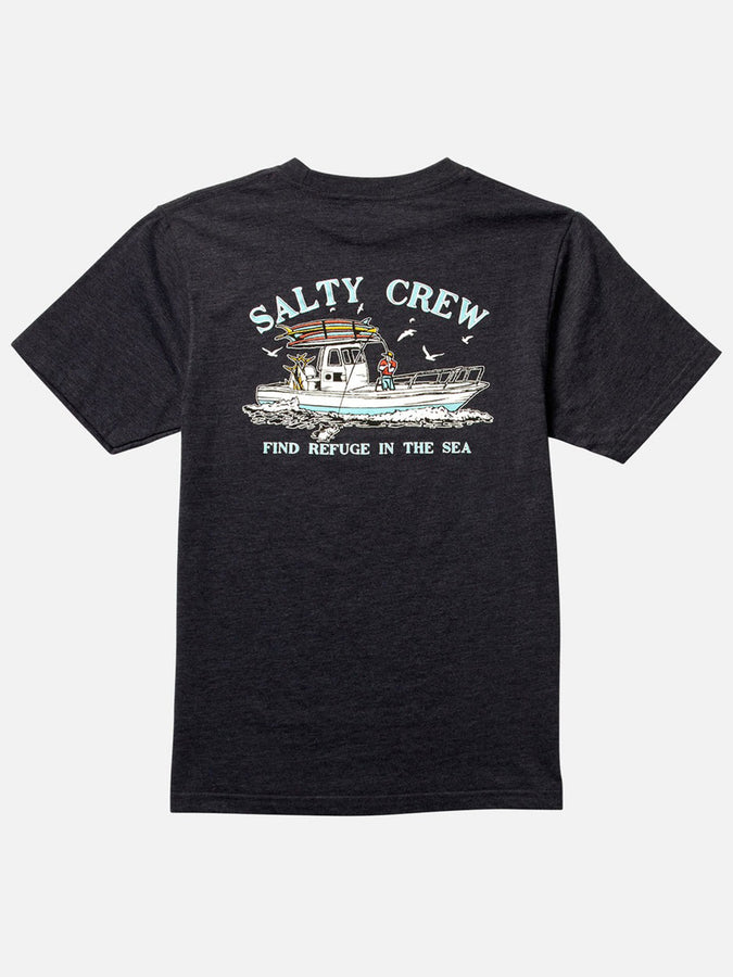 Salty Crew Fish On Short Sleeve T-Shirt Summer 2024 | NAVY HEATHER