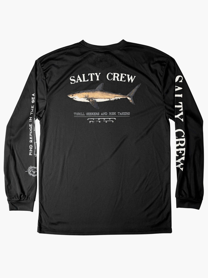 Salty Crew Bruce Sunshirt Long Sleeve T-Shirt Summer 2024 | BLACK