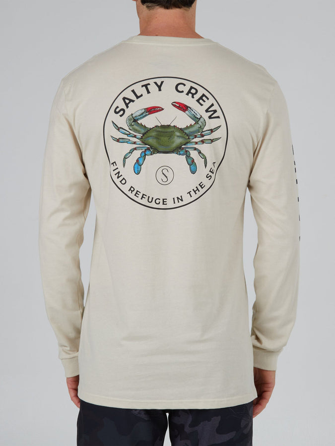Salty Crew Blue Crabber Premium L/S T-Shirt Spring 2024 | BONE