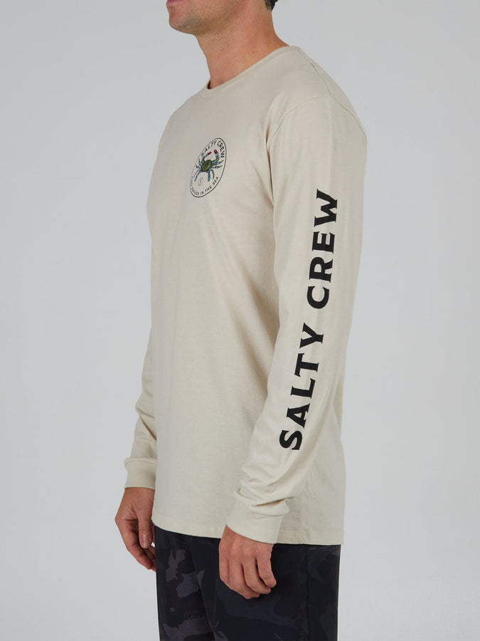 Salty Crew Blue Crabber Premium L/S T-Shirt Spring 2024 | BONE