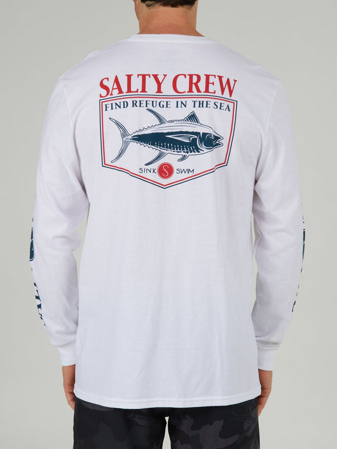 Salty Crew Angler Classic Long Sleeve T-Shirt Spring 2024 | WHITE