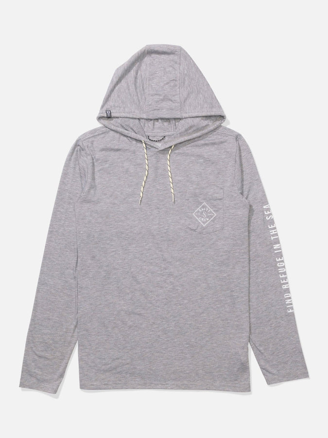 Salty Crew Tippet Pocket Hood Long Sleeve Rashguard Spring 2026 | QUARRY
